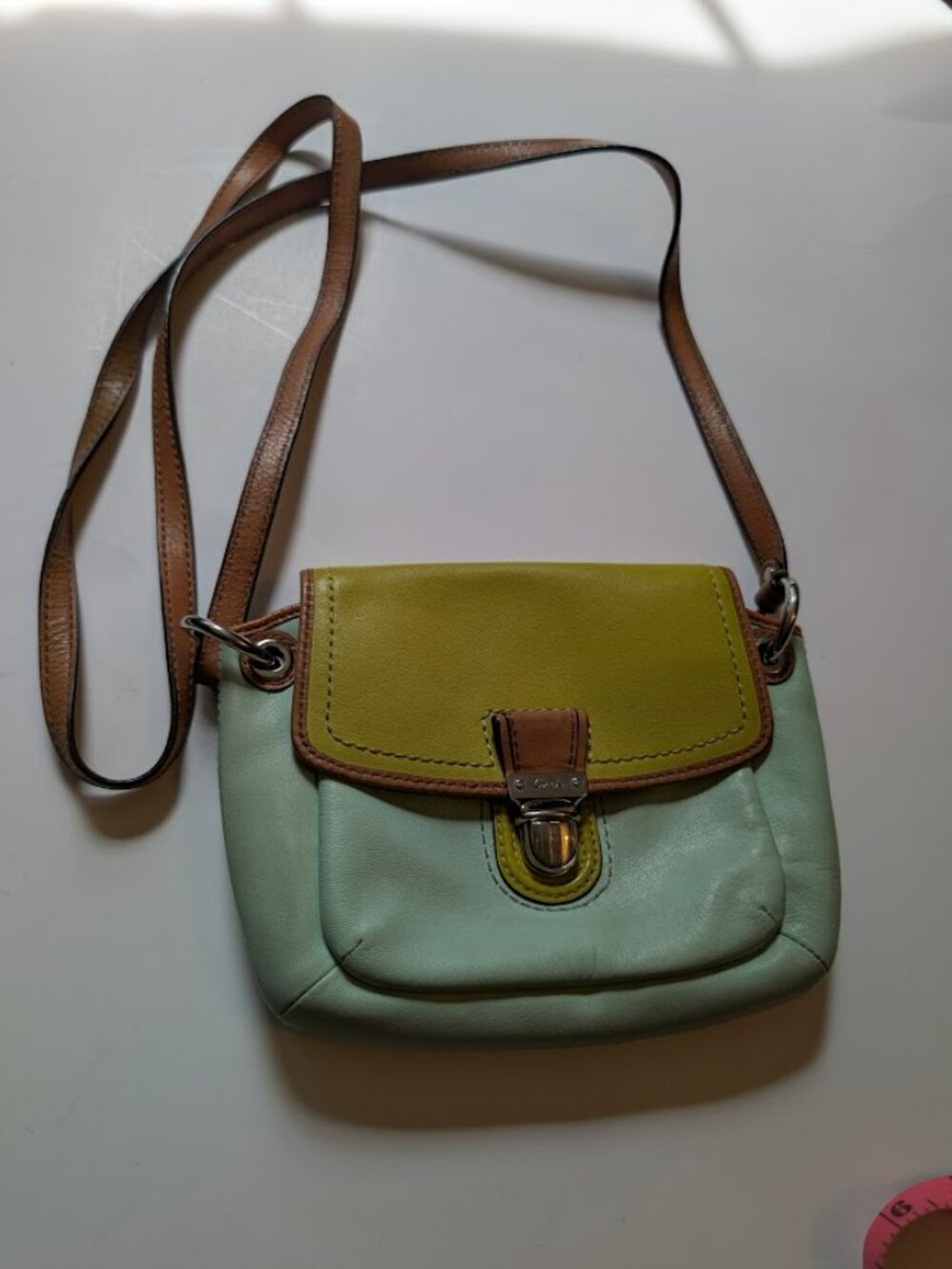 Coach Poppy Colorblock Crossbody Purse #48941 in VGUC